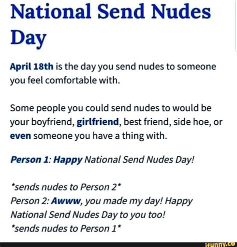 Happy Hoeing: Its National Send Nudes Day